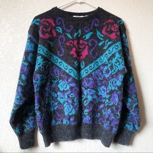 Vintage floral sweater